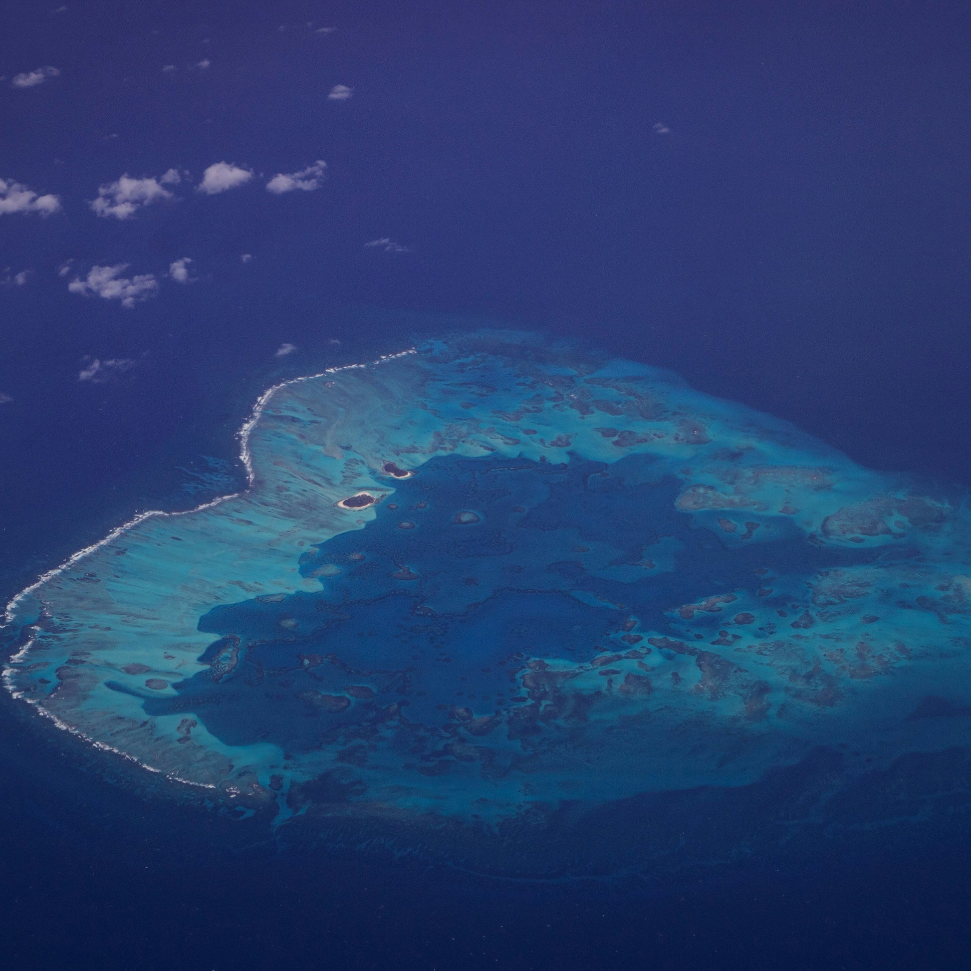 "Aerial view of Pacific Islands including Samoa Tonga and Vanuatu covered by Oceania Link eSIM"