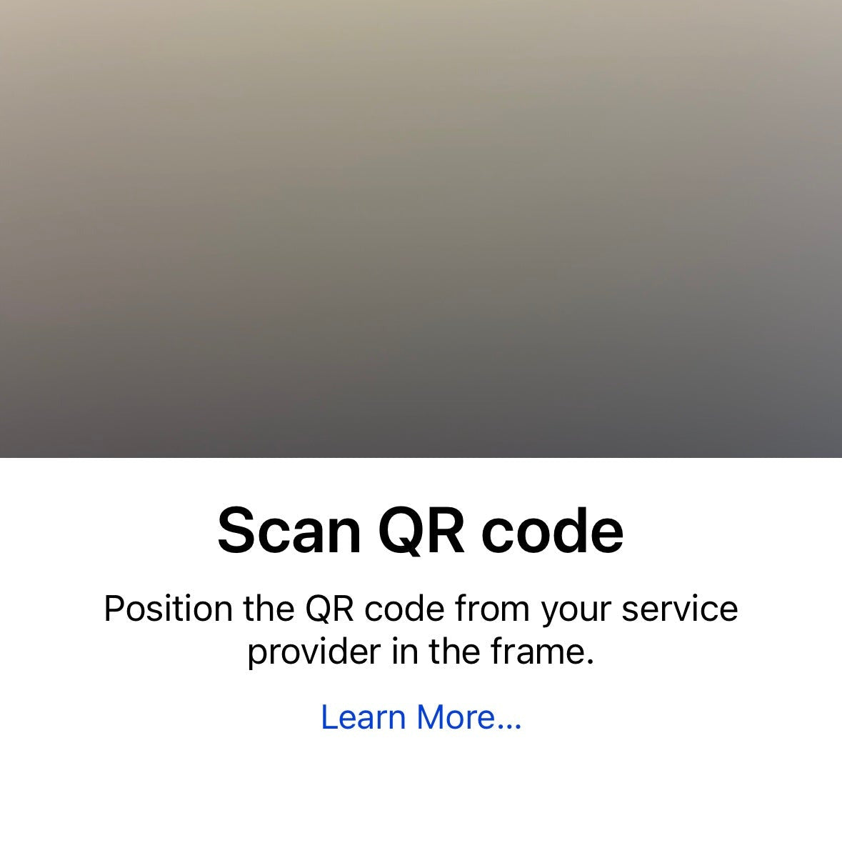  A phone screen displaying the Scan QR Code feature